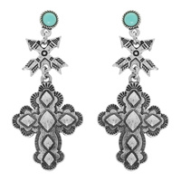 WESTERN CROSS POST DANGLE EARRINGS