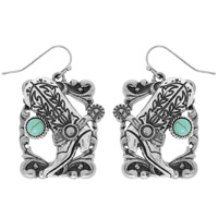 WESTERN COWBOY BOOTS DANGLE EARRINGS