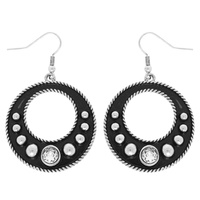 WESTERN OVAL CONCHO EARRINGS