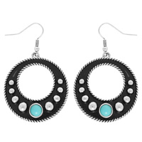 WESTERN OVAL CONCHO EARRINGS
