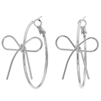 LONG TAIL BOW HOOP EARRINGS