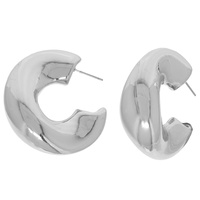 POLISHED CHUNKY HOOP EARRINGS