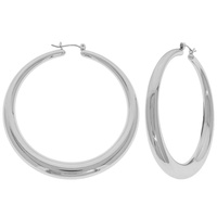 GOLD PLATED OVAL HOOP EARRINGS