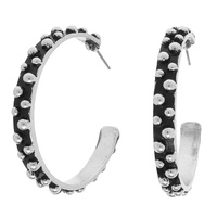 WESTERN BUBBLE PATTERN HOOP EARRINGS
