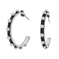 WESTERN BUBBLE PATTERN HOOP EARRINGS