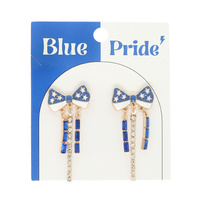 GAME DAY STARRED BOW EARRINGS