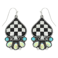 WESTERN ACE OF SPADES DANGLE EARRINGS