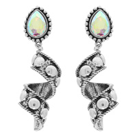 WESTERN TEARDROP SPIRAL POST EARRINGS