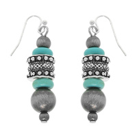 WESTERN BEADED DANGLE EARRINGS