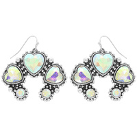 WESTERN HEARTED SQUASH BLOSSOM EARRINGS