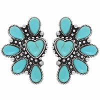 WESTERN HEARTED CONCHO EARRINGS