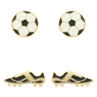 2-PR GAMEDAY SOCCER THEME EARRING SET
