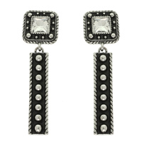 WESTERN SQUARE CONCHO EARRINGS