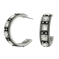 WESTERN CONCHO HOOP EARRINGS