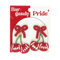 GAMEDAY CHERRY HEART EARRINGS