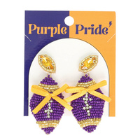 GAMEDAY FOOTBALL WITH BOW EARRINGS