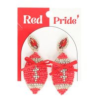 GAMEDAY FOOTBALL WITH BOW EARRINGS