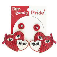 GAMEDAY FOOTBALL HEART EARRINGS