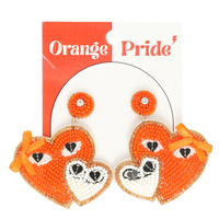 GAMEDAY FOOTBALL HEART EARRINGS