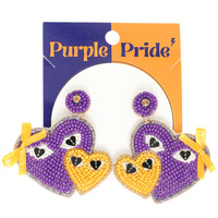 GAMEDAY FOOTBALL HEART EARRINGS