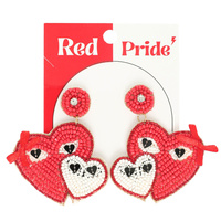 GAMEDAY FOOTBALL HEART EARRINGS