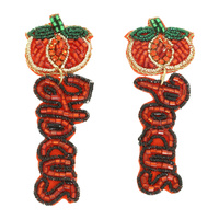HALLOWEEN HOCUS POCUS SEED BEADED EARRINGS
