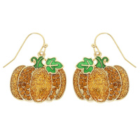 HALLOWEEN PUMPKIN DANGLE EARRINGS