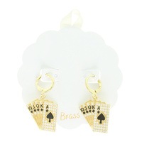 PLAYING CARD THEME DANGLE EARRINGS