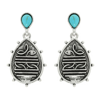 WESTERN BOOT STITCH EARRINGS