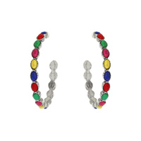 WESTERN TQ SEMI HOOP EARRINGS