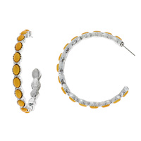 WESTERN TQ SEMI HOOP EARRINGS