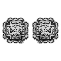 WESTERN AZTEC CONCHO EARRINGS