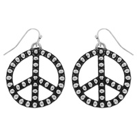 WESTERN BUBBLE PEACE SIGN EARRINGS