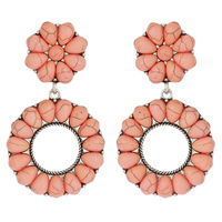 WESTERN TURQUOISE CIRCLE EARRINGS