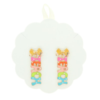 SCHOOL THEME TEACH ENAMEL EARRINGS