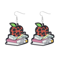 TEACH LOVE INSPIRE APPLE EARRINGS