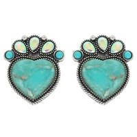 WESTERN HEART STUD EARRINGS