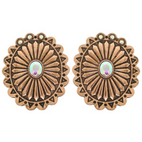 WESTERN FLORAL CONCHO EARRINGS