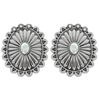 WESTERN FLORAL CONCHO EARRINGS