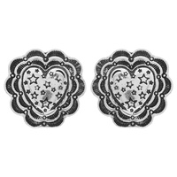 WESTERN HEART POST EARRINGS