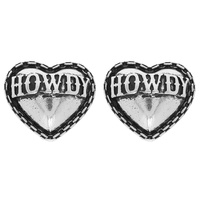 WESTERN HOWDY HEART POST EARRINGS