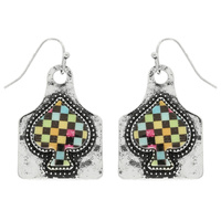 WESTERN RAINBOW SPADES EARRINGS