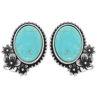 WESTERN FLORAL POST EARRINGS
