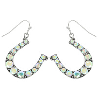 WESTERN CRYSTAL HORSESHOE EARRINGS