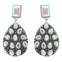WESTERN CRYSTAL TEARDROP EARRINGS