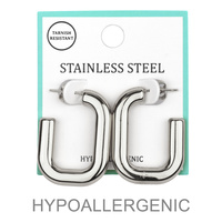 GEOMETRIC OPEN HOOP EARRINGS