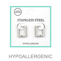 MINI RECTANGLE HOOP EARRINGS