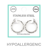 TWISTED HUGGIE HOOP EARRINGS