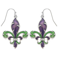 MARDI GRAS FLEUR DE LIS EARRINGS