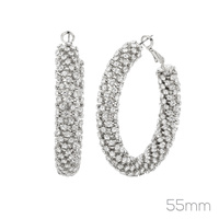 RHINESTONE HOOP EARRINGS